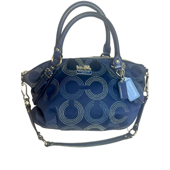 Coach Signature Madison Sophia Dotted Op Art Two-Way Bag - Picture 1 of 9